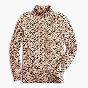 J. Crew leopard tissue turtleneck